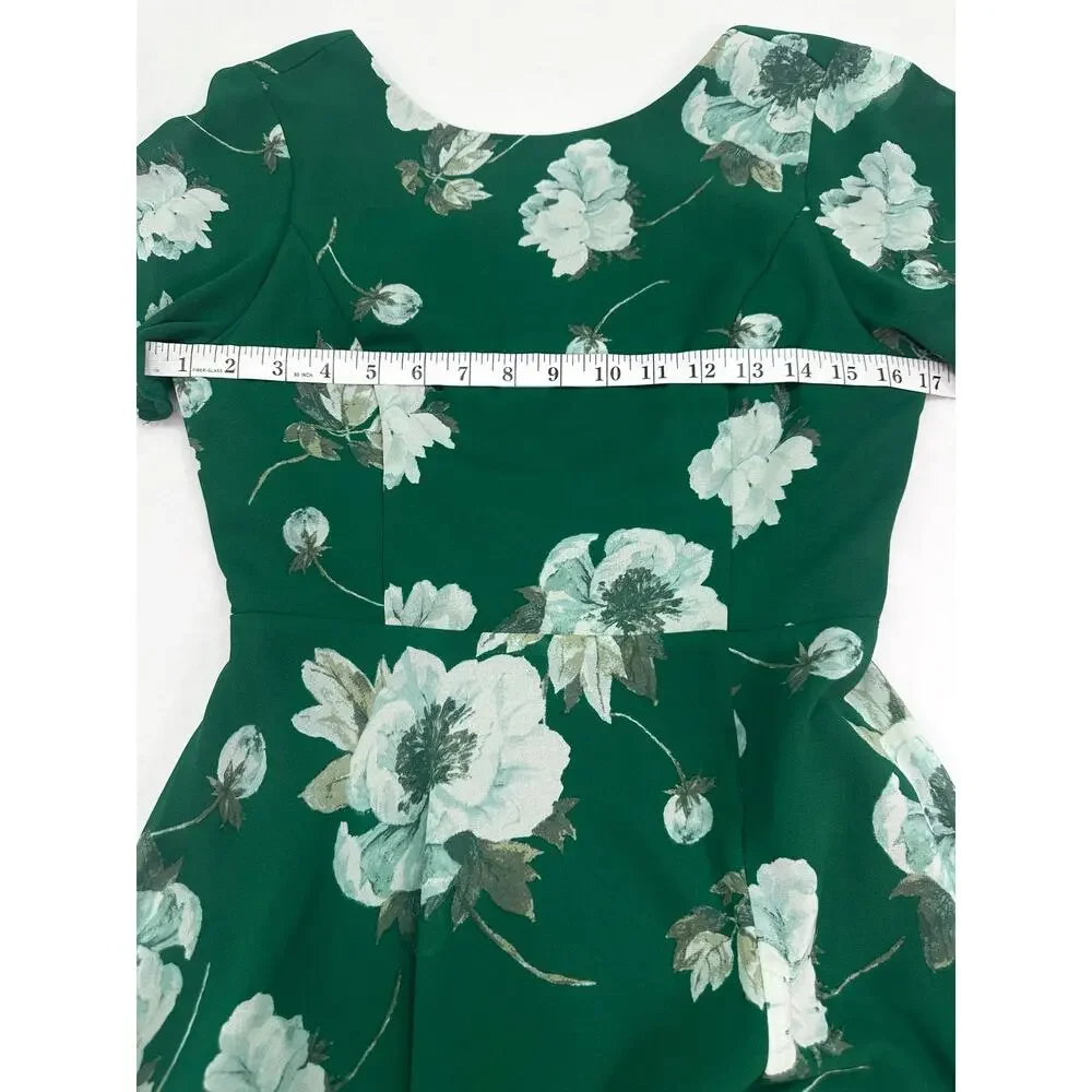 NWOT Lulus Classic Love Green Floral Tie Back Open Back Maxi Dress Size Small - Picture 12 of 13